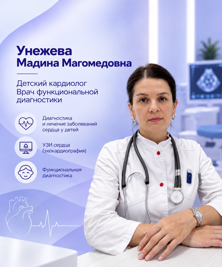 Унежева Мадина Магомедовна — Врач-детский кардиолог, Черкесск